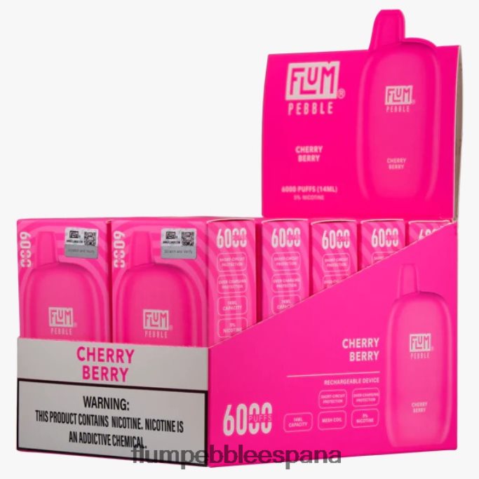FLUM PEBBLES 6000 inhalaciones 10 paquetes Cereza 4T66NJ21 FLUM PEBBLE españa
