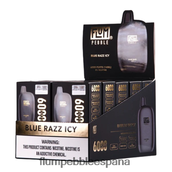 FLUM PEBBLES 6000 inhalaciones 10 paquetes Razz azul helado 4T66NJ15 FLUM PEBBLE flavors