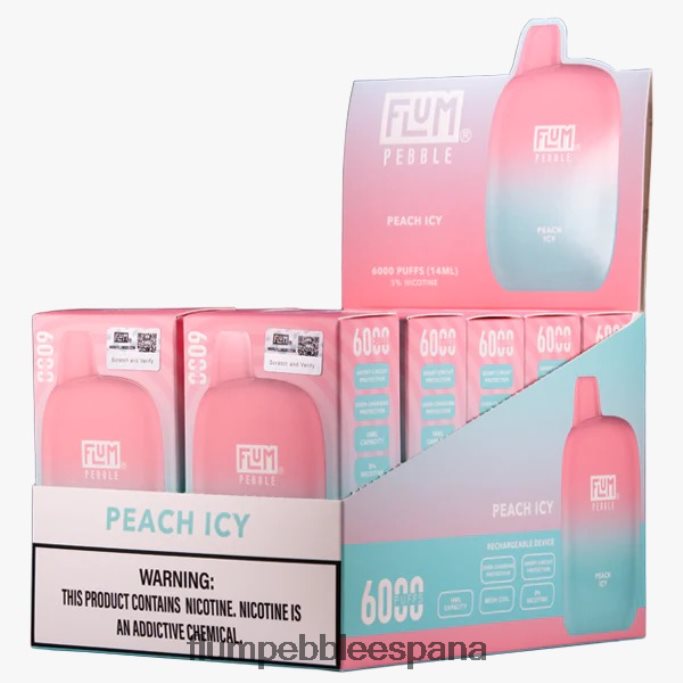 FLUM PEBBLES 6000 inhalaciones 10 paquetes durazno helado 4T66NJ61 FLUM PEBBLE españa