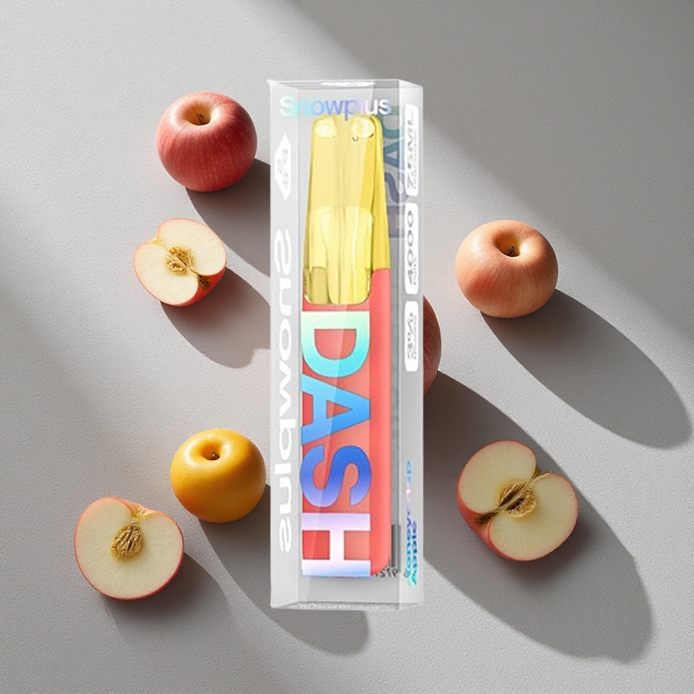 Manzana Honeycrisp Snowplus Dash Dispositivo Desechable 4000 Puffs con Atomizador Cerámico y 7.5 ml de Líquido