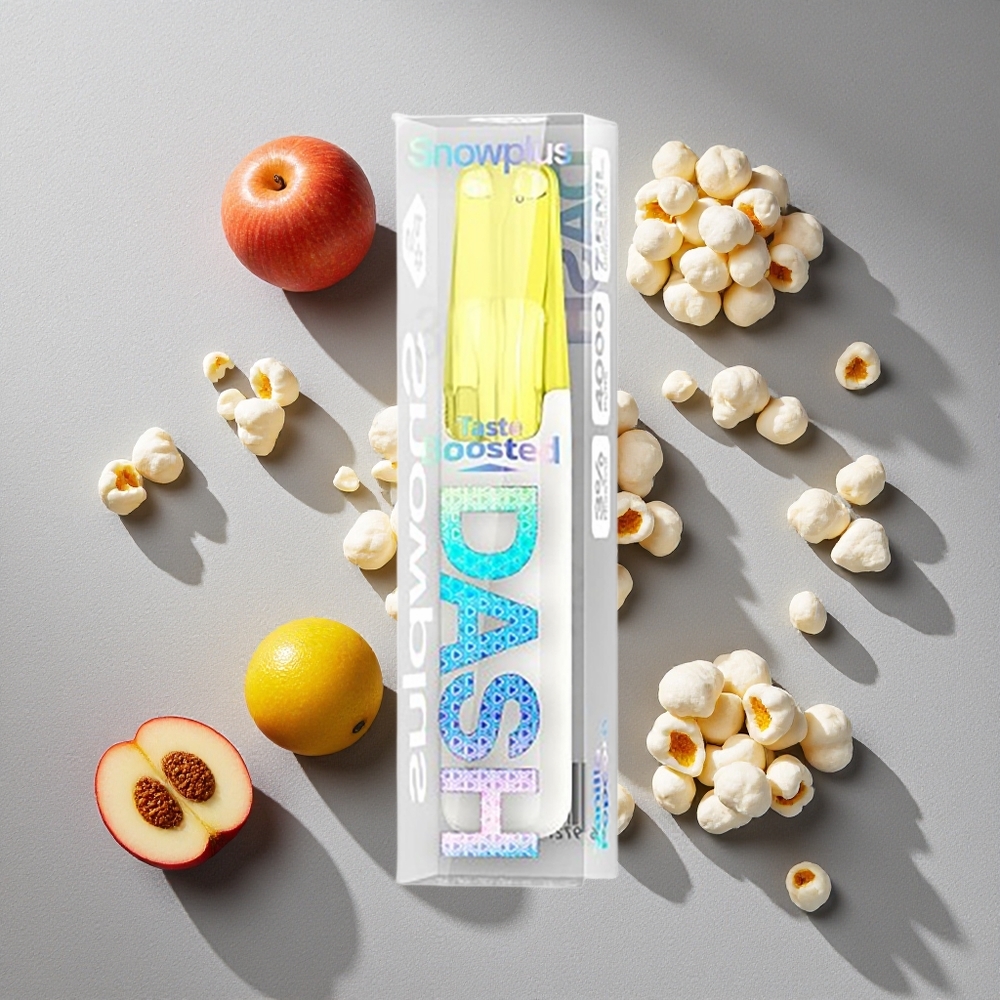 Palomitas de Maíz Vainilla Snowplus Dash 4000 Puffs Dispositivo Desechable con Atomizador Cerámico y 7.5 ml de Líquido