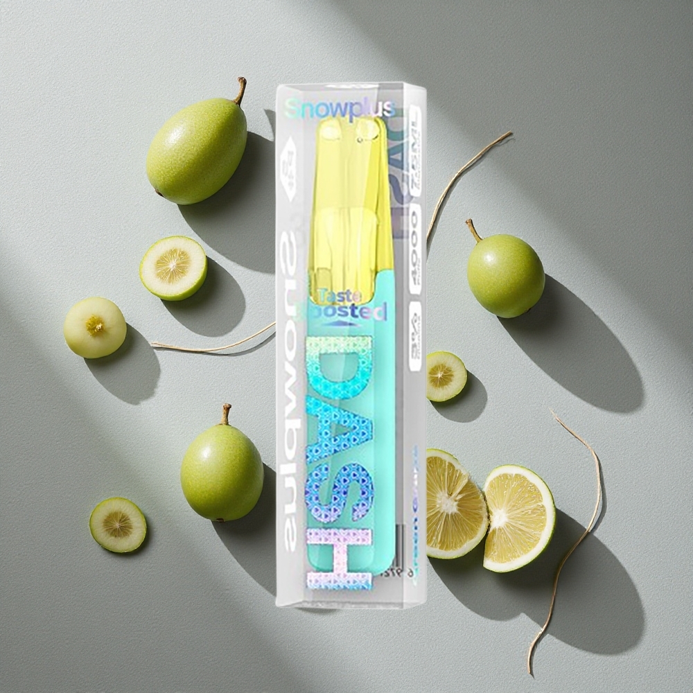 Uva Verde Snowplus Dash 4000 Puffs Dispositivo Desechable con Atomizador Cerámico y 7.5 ml de Líquido