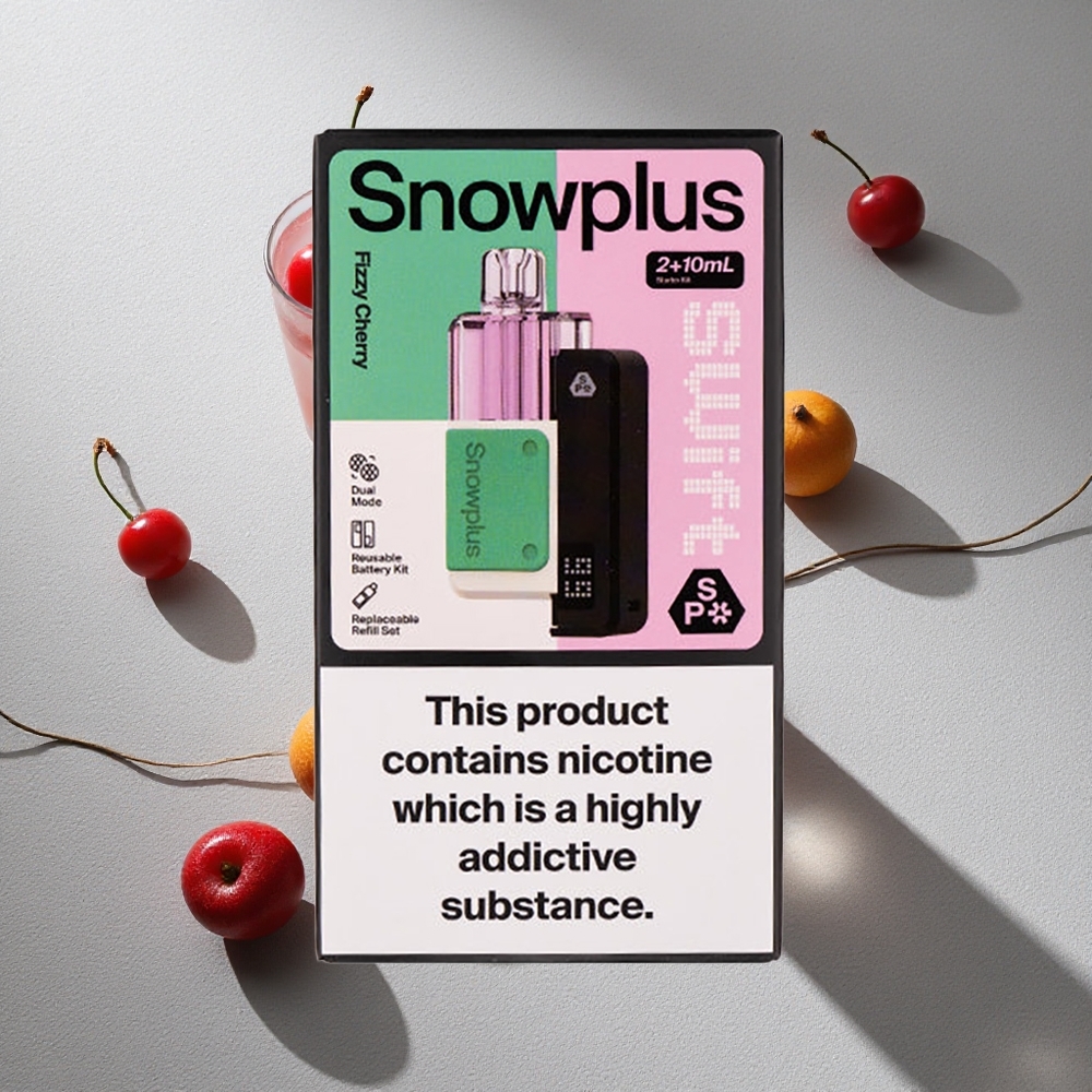 Cereza Efervescente Snowplus Swift 5000 Puffs Kit de Pod Precargado Dual Mesh 1000 mAh