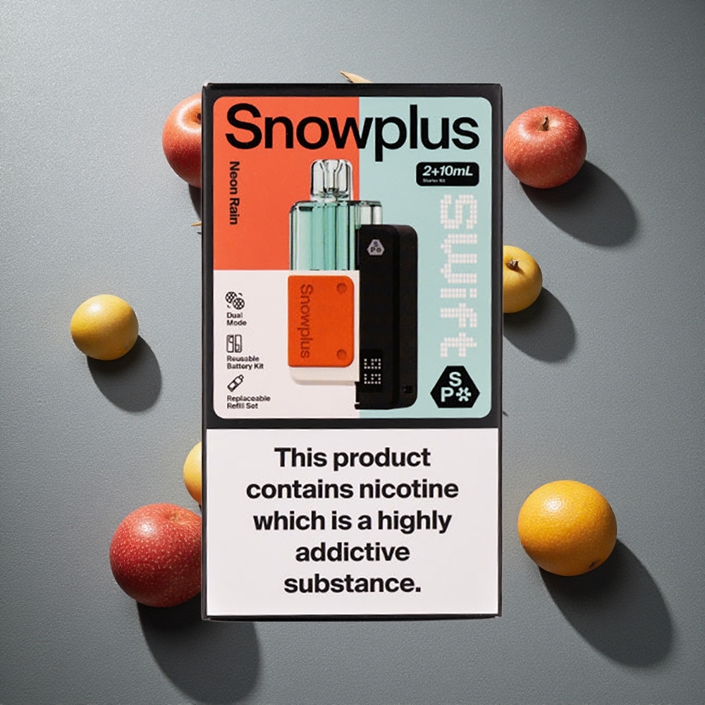 Lluvia Neón Snowplus Swift Kit de Pods Prellenados 5000 Puffs con Batería de 1000 mAh