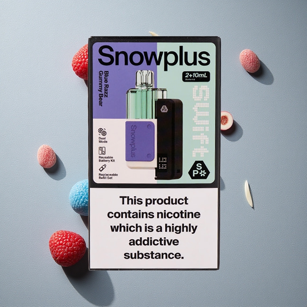 Osito de Goma Azul Snowplus Swift 5000 Puffs Kit de Pods Prellenados con Atomizador Dual Mesh y Batería de 1000 mAh