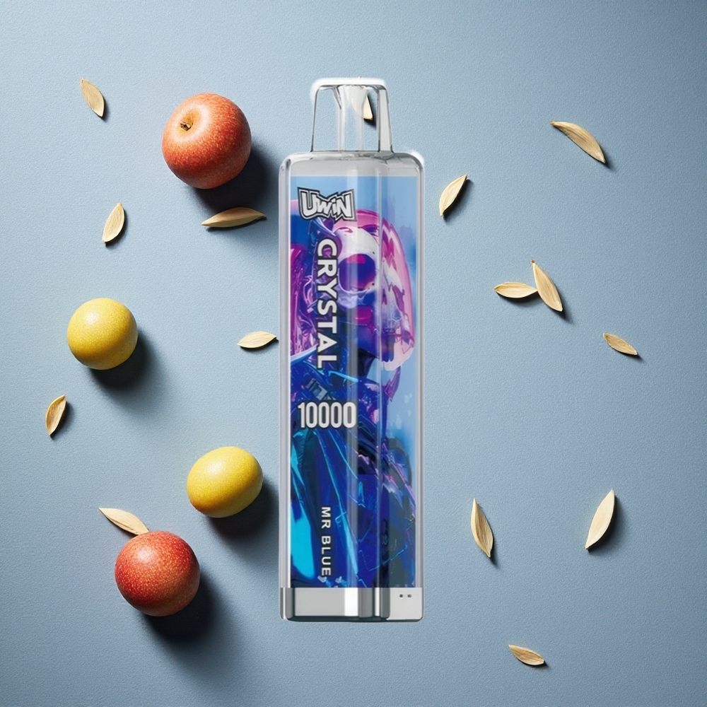 Azul Mr Blue Uwin Crystal 10000 Puffs con 18ml de Líquido y Luces RGB