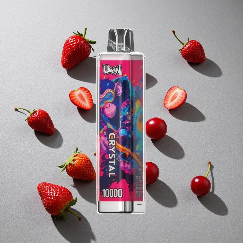 Fresa Arándano Cereza Uwin Crystal 10000 Puffs Recargable Tipo-C 18ml