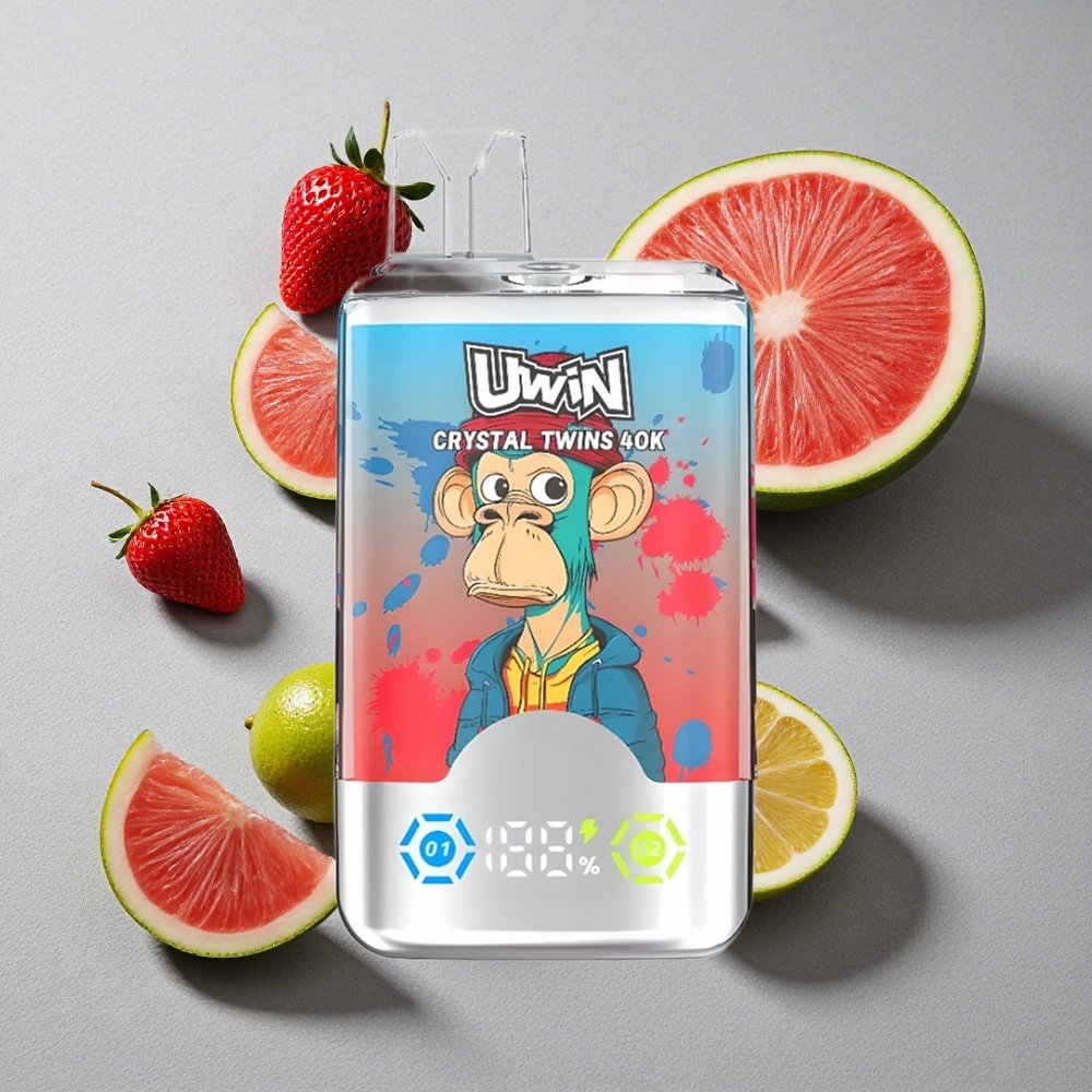 Fresa Sandía Limón Lima UWIN Crystal Twins 40000 Puffs Doble Sabor 32ml